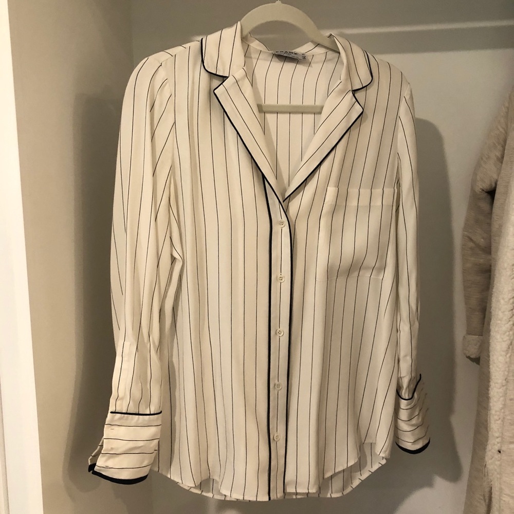 Frame silk button down blouse